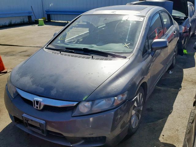 2HGFA16909H521961 - 2009 HONDA CIVIC EXL GRAY photo 2