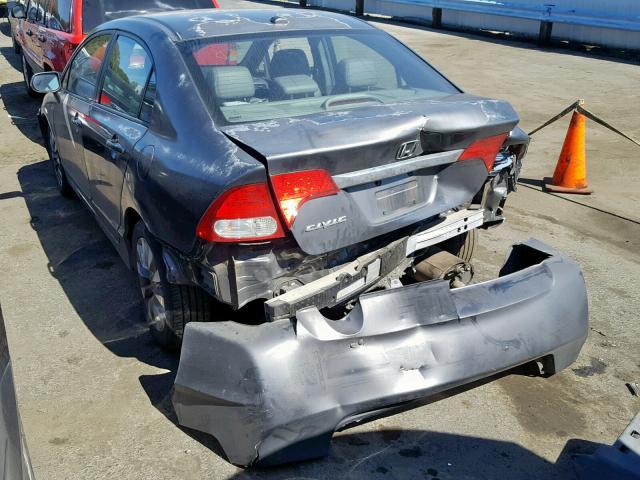 2HGFA16909H521961 - 2009 HONDA CIVIC EXL GRAY photo 3