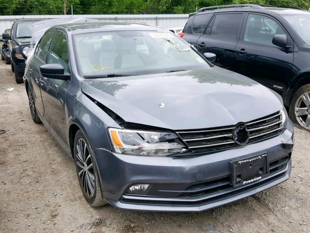 3VWD17AJ5GM268481 - 2016 VOLKSWAGEN JETTA SPOR GRAY photo 1