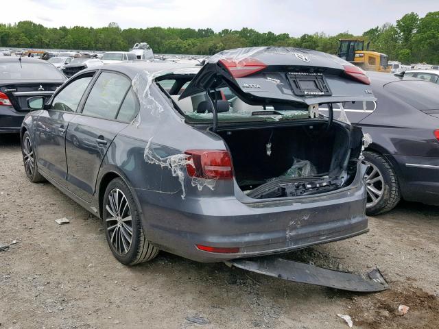 3VWD17AJ5GM268481 - 2016 VOLKSWAGEN JETTA SPOR GRAY photo 3