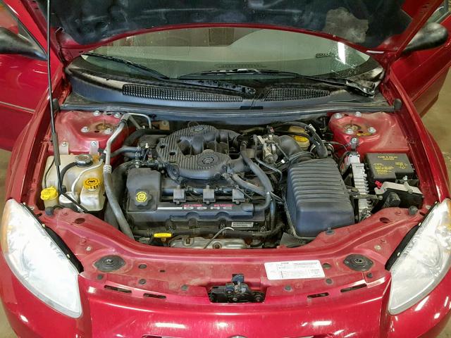 1C3EL56R22N208438 - 2002 CHRYSLER SEBRING LX RED photo 7