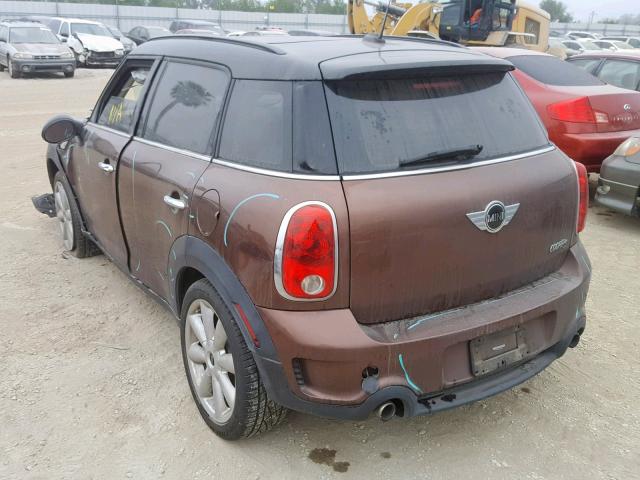 WMWZC3C51DWP22424 - 2013 MINI COOPER S C BROWN photo 3