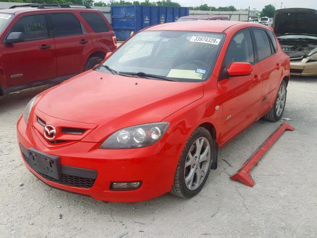 JM1BK343481791180 - 2008 MAZDA 3 HATCHBAC RED photo 2