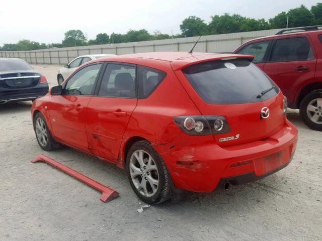 JM1BK343481791180 - 2008 MAZDA 3 HATCHBAC RED photo 3