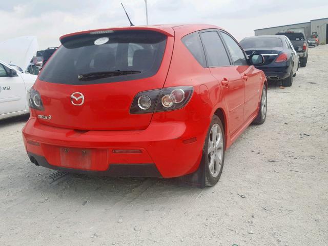 JM1BK343481791180 - 2008 MAZDA 3 HATCHBAC RED photo 4