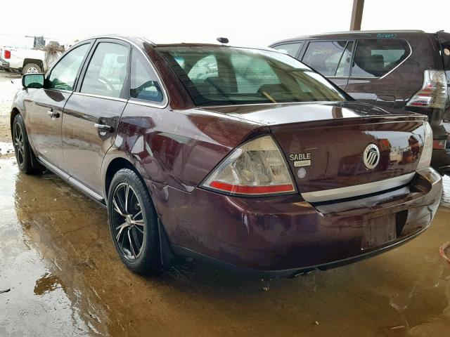 1MEHM42W39G633014 - 2009 MERCURY SABLE PREM MAROON photo 3