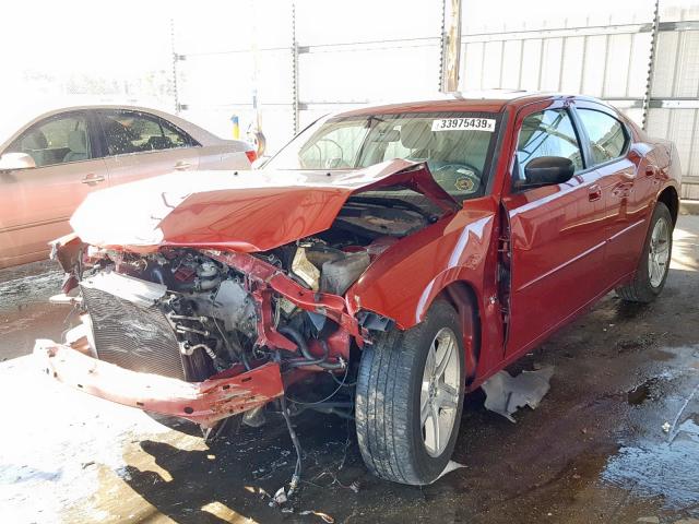 2B3KA33V99H504085 - 2009 DODGE CHARGER SX RED photo 2