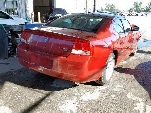 2B3KA33V99H504085 - 2009 DODGE CHARGER SX RED photo 4