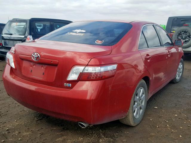 4T1BB46K39U080138 - 2009 TOYOTA CAMRY HYBR RED photo 4