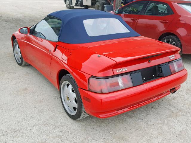 SCCGA36B0MHF27017 - 1991 LOTUS ELAN SE RED photo 3