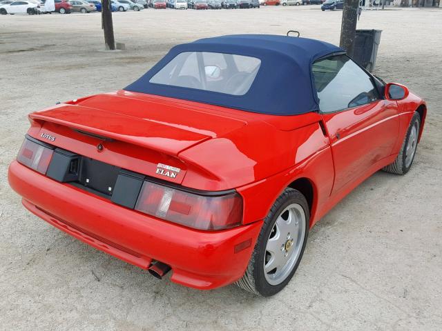 SCCGA36B0MHF27017 - 1991 LOTUS ELAN SE RED photo 4