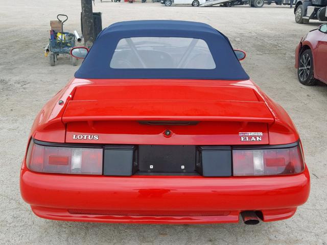 SCCGA36B0MHF27017 - 1991 LOTUS ELAN SE RED photo 6