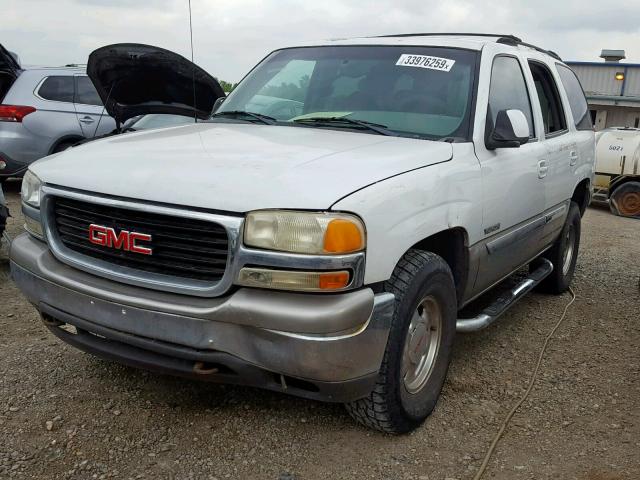 1GKEK13T8YJ178373 - 2000 GMC YUKON WHITE photo 2