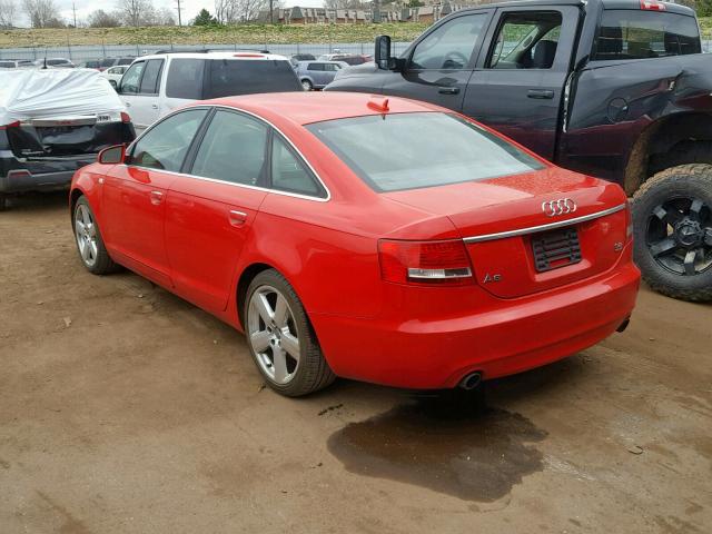 WAUEG74F86N031840 - 2006 AUDI A6 S-LINE RED photo 3