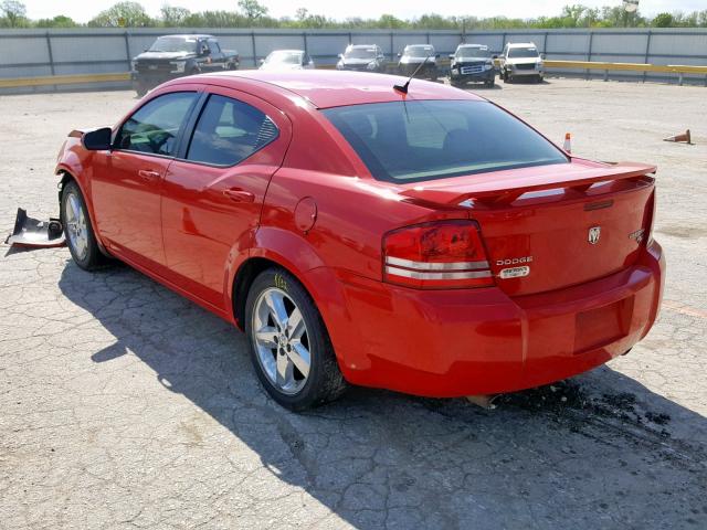 1B3LC76V59N506294 - 2009 DODGE AVENGER R/ RED photo 3