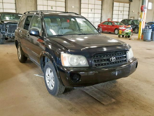 JTEGD21A020030572 - 2002 TOYOTA HIGHLANDER BLACK photo 1