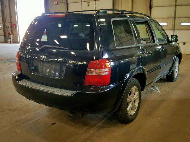 JTEGD21A020030572 - 2002 TOYOTA HIGHLANDER BLACK photo 4