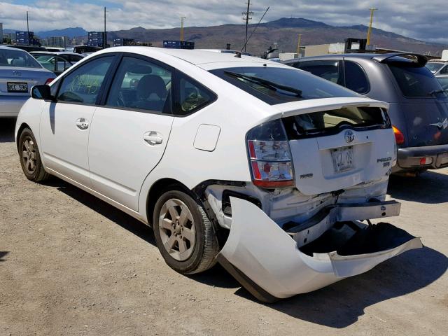 JTDKB20U053108609 - 2005 TOYOTA PRIUS WHITE photo 3