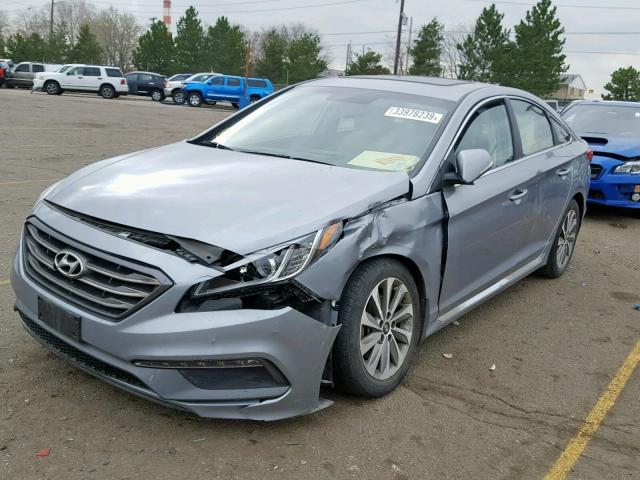 5NPE34AF6FH136247 - 2015 HYUNDAI SONATA SPO SILVER photo 2