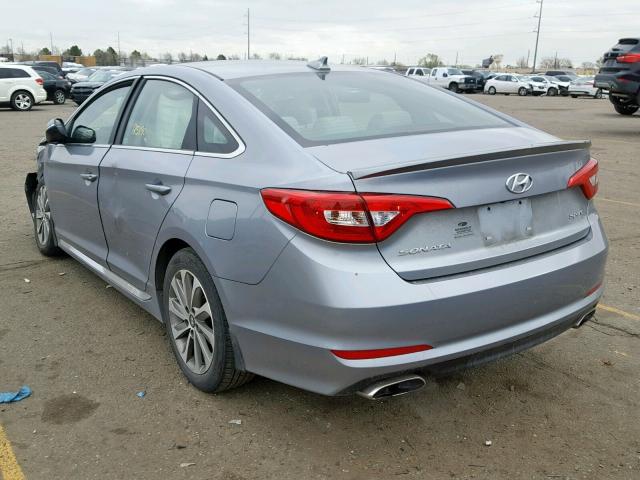 5NPE34AF6FH136247 - 2015 HYUNDAI SONATA SPO SILVER photo 3