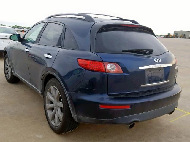 JNRAS08U85X100299 - 2005 INFINITI FX35 BLUE photo 3