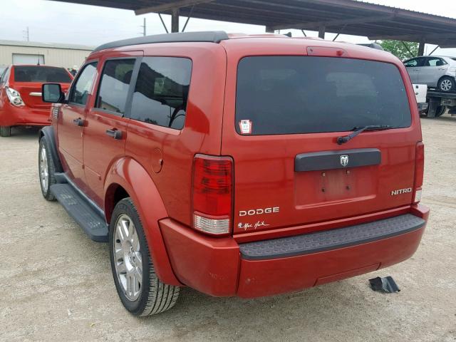 1D4PT4GK8AW161850 - 2010 DODGE NITRO HEAT RED photo 3