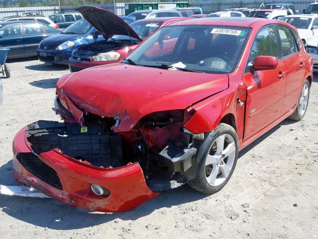 JM1BK343051331753 - 2005 MAZDA 3 HATCHBAC RED photo 2