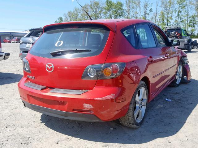 JM1BK343051331753 - 2005 MAZDA 3 HATCHBAC RED photo 4