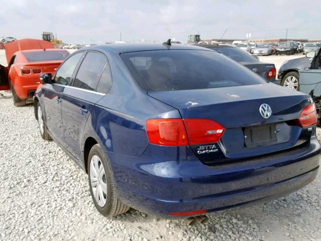 3VWLL7AJ0DM359272 - 2013 VOLKSWAGEN JETTA TDI BLUE photo 3