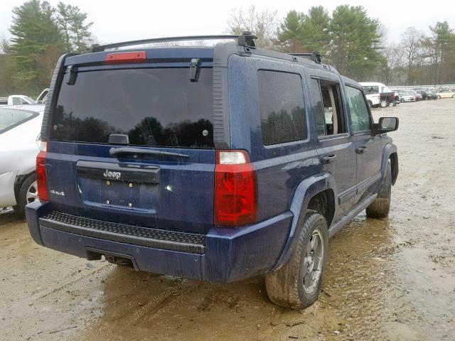 1J8HG48K76C139974 - 2006 JEEP COMMANDER BLUE photo 4