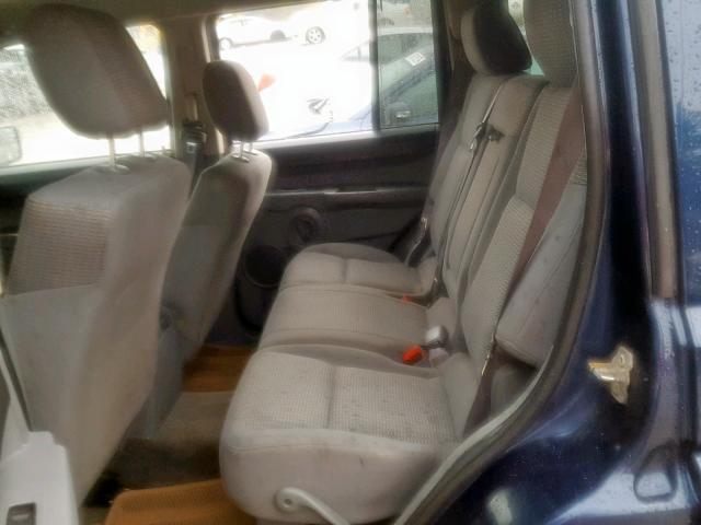 1J8HG48K76C139974 - 2006 JEEP COMMANDER BLUE photo 6