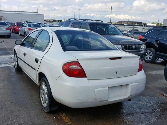 1B3ES26C33D196639 - 2003 DODGE NEON SE WHITE photo 3