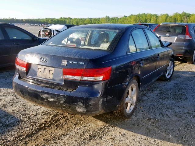 5NPET46C57H194303 - 2007 HYUNDAI SONATA GLS BLUE photo 4