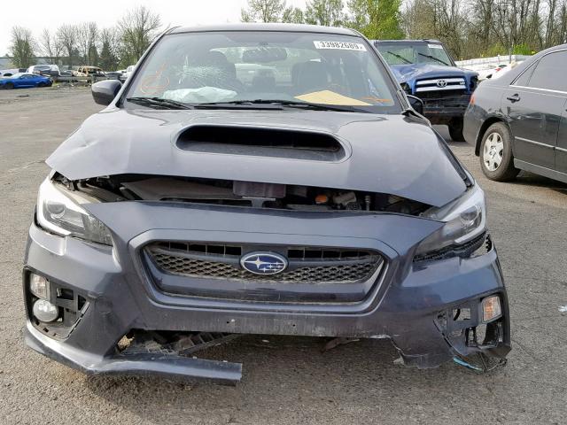 JF1VA1G6XF9826531 - 2015 SUBARU WRX LIMITE GRAY photo 9