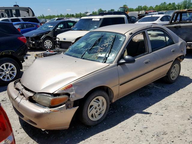 1FAFP10P1XW126423 - 1999 FORD ESCORT LX GOLD photo 2