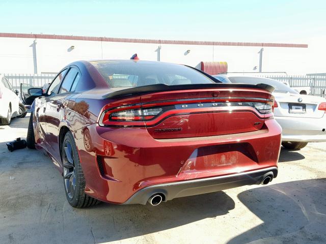2C3CDXHG7KH597596 - 2019 DODGE CHARGER GT RED photo 3