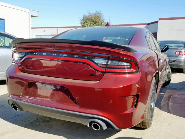 2C3CDXHG7KH597596 - 2019 DODGE CHARGER GT RED photo 4