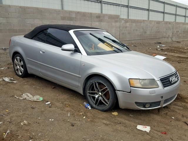 WAUAT48H03K011986 - 2003 AUDI A4 3.0 CAB SILVER photo 1