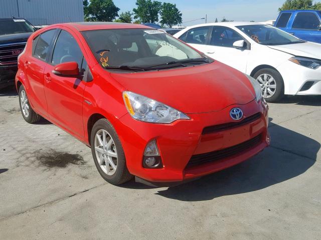 JTDKDTB3XC1018185 - 2012 TOYOTA PRIUS C RED photo 1