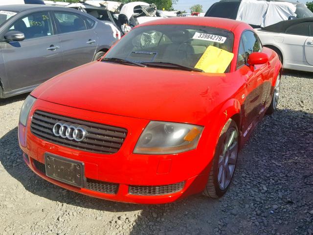 TRUWT28N321028763 - 2002 AUDI TT QUATTRO RED photo 2