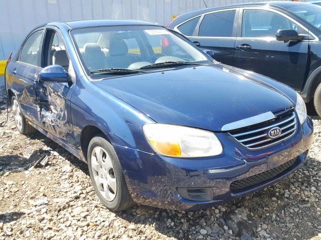 KNAFE121785543140 - 2008 KIA SPECTRA EX BLUE photo 1