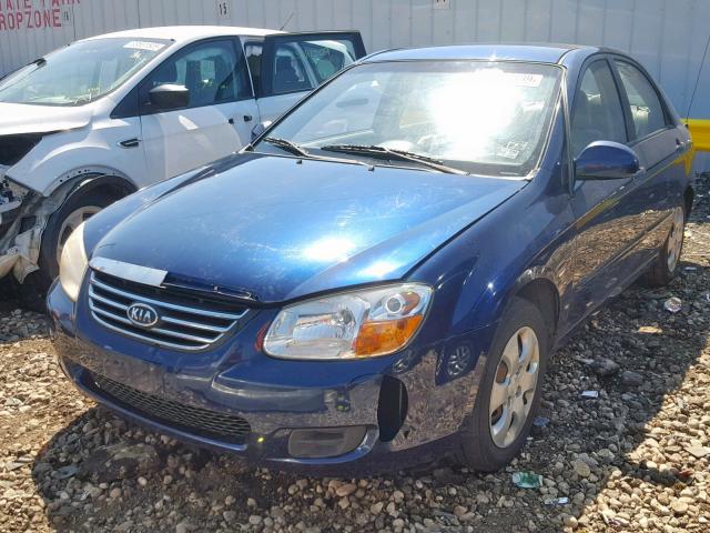 KNAFE121785543140 - 2008 KIA SPECTRA EX BLUE photo 2