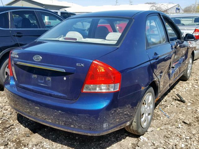 KNAFE121785543140 - 2008 KIA SPECTRA EX BLUE photo 4