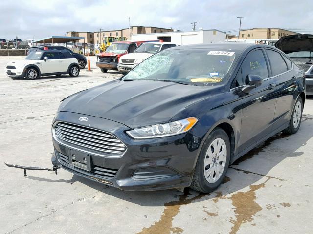 3FA6P0G71ER396672 - 2014 FORD FUSION S BLACK photo 2