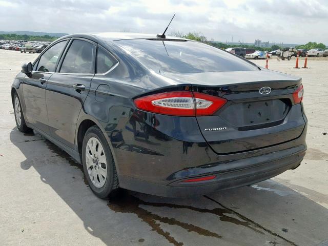 3FA6P0G71ER396672 - 2014 FORD FUSION S BLACK photo 3