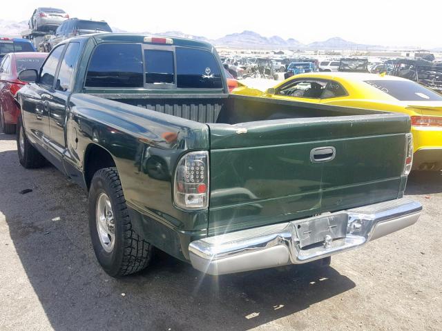 1B7GL23Y6VS173472 - 1997 DODGE DAKOTA GREEN photo 3