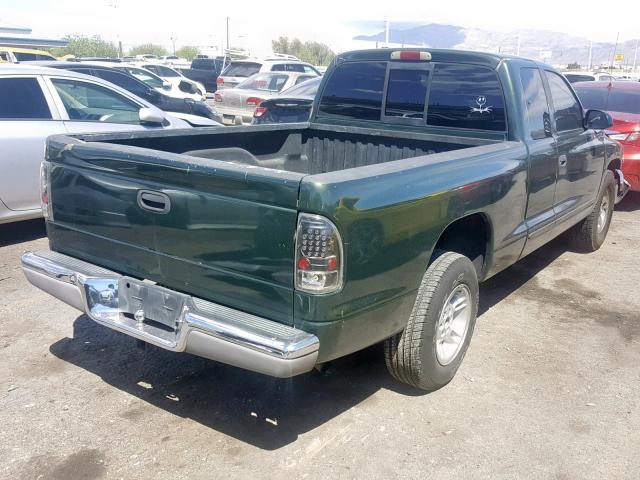 1B7GL23Y6VS173472 - 1997 DODGE DAKOTA GREEN photo 4