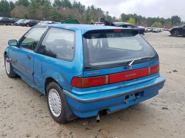 2HGED736XMH528098 - 1991 HONDA CIVIC SI TEAL photo 3