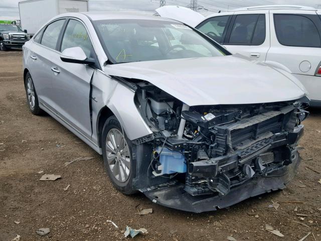 KMHE24L14GA022059 - 2016 HYUNDAI SONATA HYB SILVER photo 1