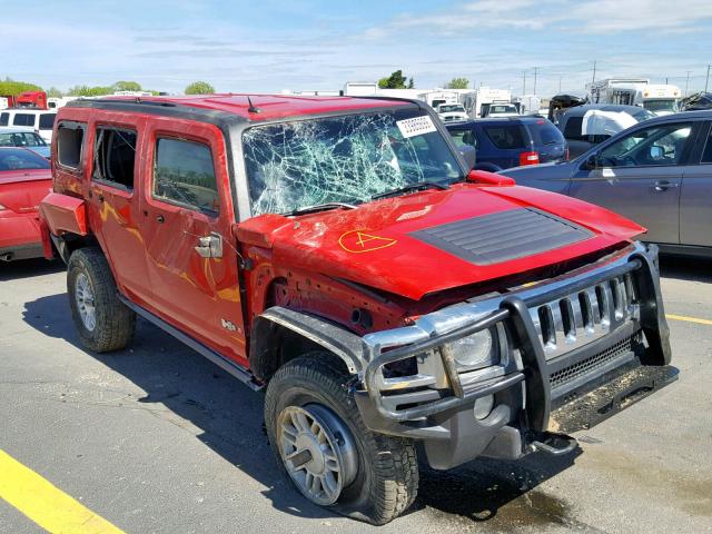 5GTDN136068100899 - 2006 HUMMER H3 RED photo 1